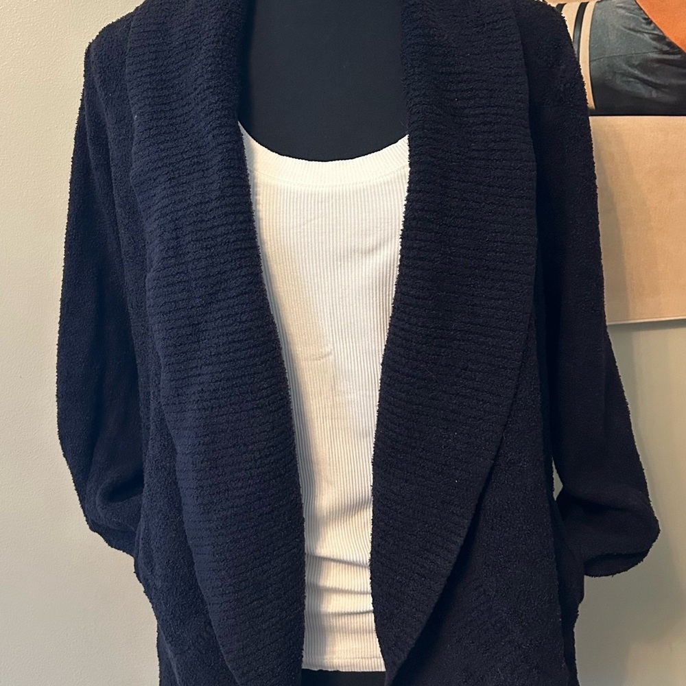 Soft Cozy Black Cardigan Sz S